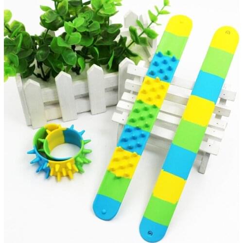 Color Bracelet Wristband Classic Toy Antistress For Children Fidget Silicone Press Sensory Bracelets Autism Toys O0E4