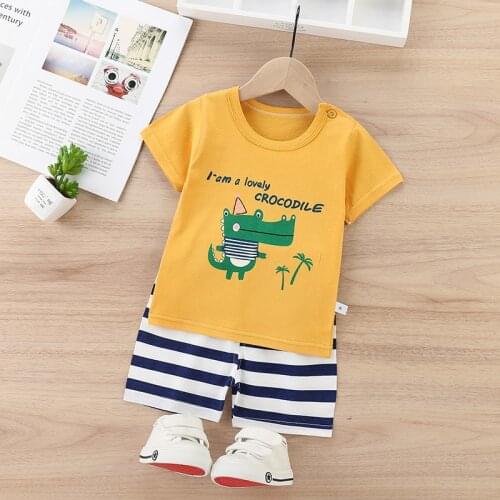 2pcs Baby Boys Girls Clothes Short Sleeves Shorts Suit Summer Newborn Clothes Kids Baby T-shirt + Shorts Sets Playsuit For Child