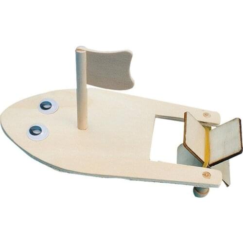 DIY Wooden Sailboat Model Kit Kids Physical Science Experiments Assembled Educational Kindergarten Toy