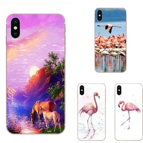 For Huawei Mate 30 Pro Lite 20s NOVA 6 SE 5 P40 p30 lite Honor V30 20 Pro TPU Mobile Phone Friendship Flamingo On Mint Lake