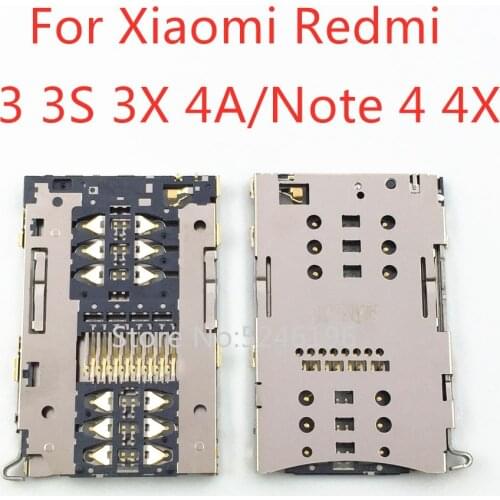 For Xiaomi Redmi 3 3S 3X 4A/Note 4 4X/Note 3 Pro Sim Card Reader Tray Micro SD Memory Card Holder Slot Flex Cable Repair Parts