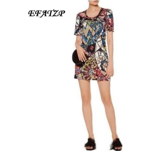 Efatzp Summer Short Sleeve Dresses