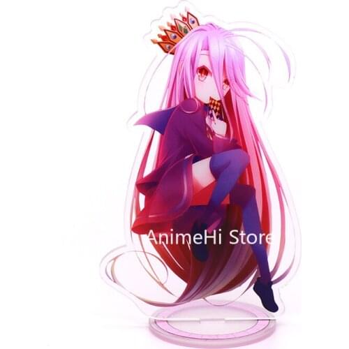 Anime No Game No Life Action Figure Cosplay Toys Shiro Schwi Dola Hatsuse Izuna Jiburiiru Acrylic Figures Stand Model Dolls 15cm