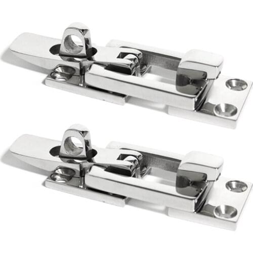 C63D 316 Stainless Steel Lockable Latch Marine Boat Door Lock Door Pull Buckle Door Lock for Boat Marine