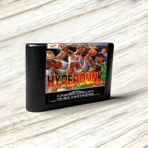 Hyper Dunk - EUR Label Flashkit MD Electroless Gold PCB Card for Sega Genesis Megadrive Video Game Console