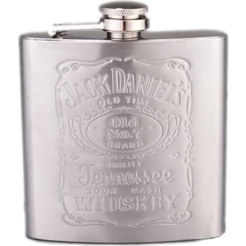 Hot sell Johnnie Walker 6oz Stainless Steel Hip Flask Drinkware Whiskey Liquor Metal Flask Alcohol Flask Flagon marmita wiskey-2