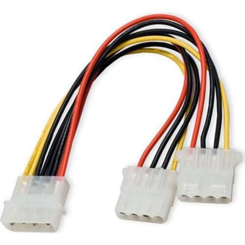 IDE 4pin to dual IDE Y Splitter 15cm hard disk Power supply Extension Cable