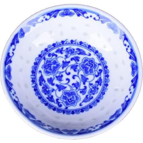 Ceramic Plate Kitchen Tableware Blue and White Porcelain Dish Food Container 4 Inch Plate