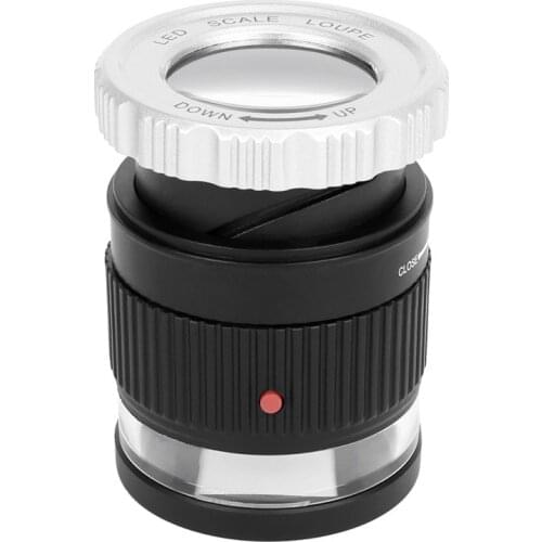 30x Cylindrical Scale Optical Glass Lens Focusing HD Magnifying Glass Antique Jewelry Measurement Textile Printing