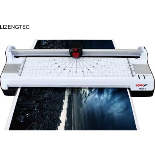 LIZENGTEC New Design Multifunction Hot &Cold with Paper Trimmer & Corner Rounder Roll Laminator Machine for A3 &A4 Paper Photo