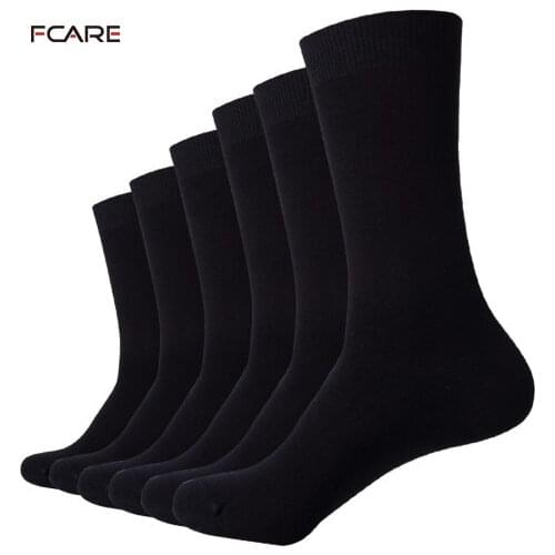 Fcare 10PCS=5 pairs 39, 40, 41, 42, 43 long leg business socks calcetines men cotton dress wedding black socks calcetas hombre
