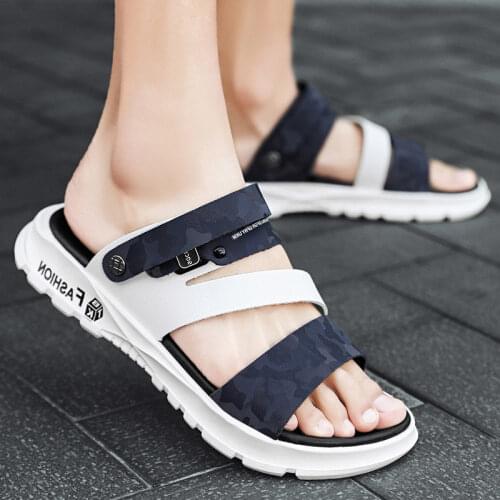 Men Summer Sandals 2021 Fashion Beach Sandals For Man Outdoor Walking Men Comfortable Casual Shoes Two Ways Wearing Footwear