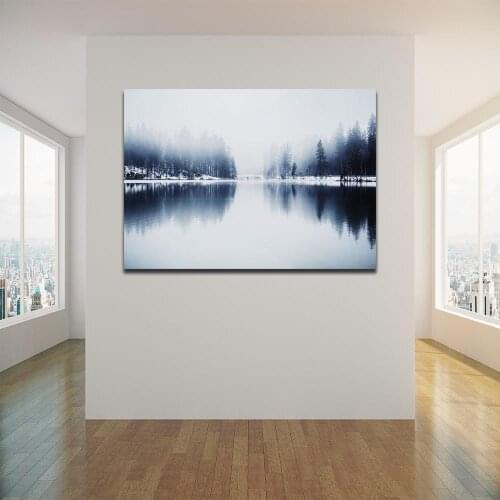 Canvas Poster Natural Lake Forest Wall Art Painting Posters and Prints Nordic Wall Pictures for Home Decor