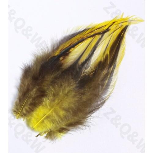 Natural 5-6 inches (12-15CM) silver tip feathers dyed yellow 100PCS DIY craft jewelry earrings decoration accessories