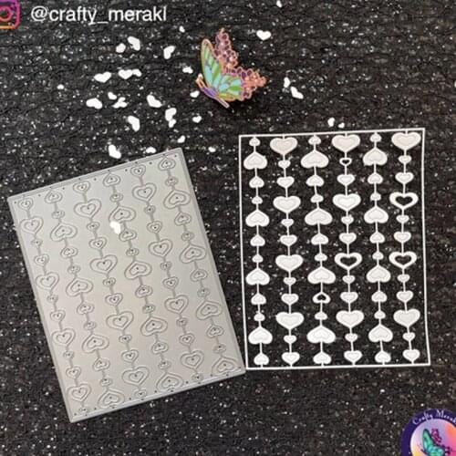 2021 New Arrival Heart Background Frame Metal Cutting Dies Craft Scrapbooking Handmade Knife Mould Blade Punch Stencils Model