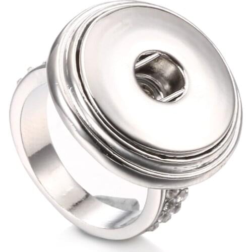 OEM ODM 4 size snaps rings elegant crystal metal buttons ring fit 18/20mm snaps the bloomer snap snap buttons charm