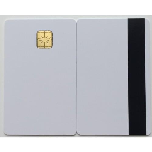 50X/lot glossy finish plastic inkjet printable 4428 chip card with HICO 3 track magnetic strip pvc card for Enterprises by epson