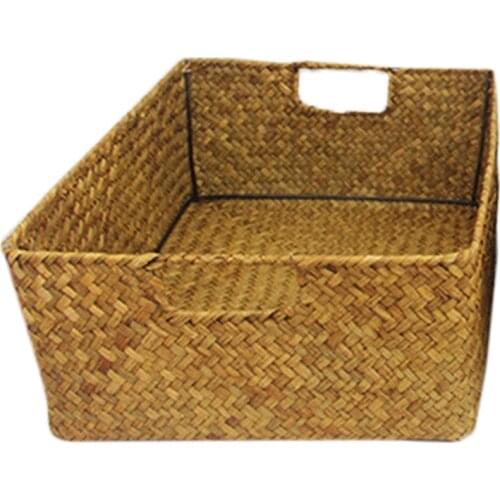 Rattan Weaving Storage Baskets Handmade Storage Basket Seagrass Belly Straw Garden Flower Pot Planter Laundry Basket Gift #W0