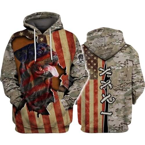 Rottweiler USA Join Military 3D Hoodies Printed Pullover Men For Women Funny Sweatshirts Christmas Sweater Drop Shipping