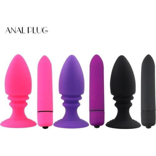 Silicone Butt Plug Smooth Touch Anal Plug Vibration Anal Sex Toys for Woman Men Gay