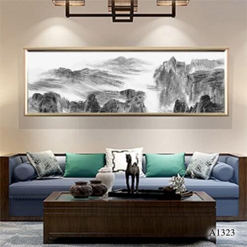 Modern Oil Painting Print on Canvas White and Black Landscape Canvas Art Printing Canvas Painting Wall Art Picture for HomeDecor