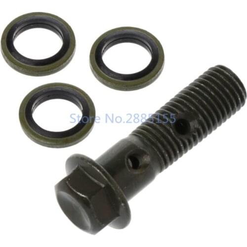 Steel Motorcycle Brake Hollow Screw M10 x 1.25 Double Banjo Bolt For Honda Yamaha Suzuki motorbike brake accessories C45