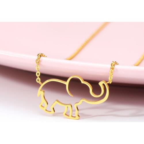 V Attract Gold Bijoux Femme Tattoo Choker 2018 BFF Jewelry Lucky Origami Elephant Statement Necklace for Women Collier