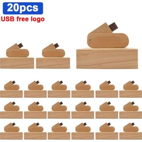 High quality wooden USB 2.0 with box usb flash drive pendrive 16GB 32GB 64GB memory stick usb business gift 20pcs/lot free logo