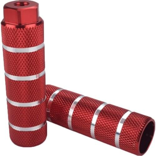 1 Pair Mountain Bicycle Axle Pedal Aluminum Alloy Foot Pegs MTB Bike Anti-Slip Front Rear Axle Foot Pedal Big Hole