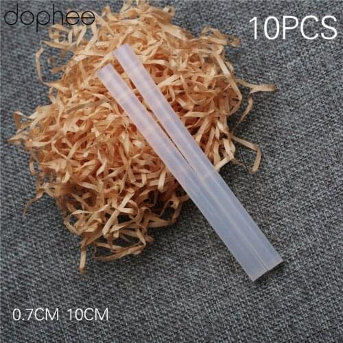 Dophee 10pcs Plastic 7mm Diameter 100mm Length Adhesive Glue Stick For Hot Melt Heating Glue Gun Craft Electric DIY Repairs Tool