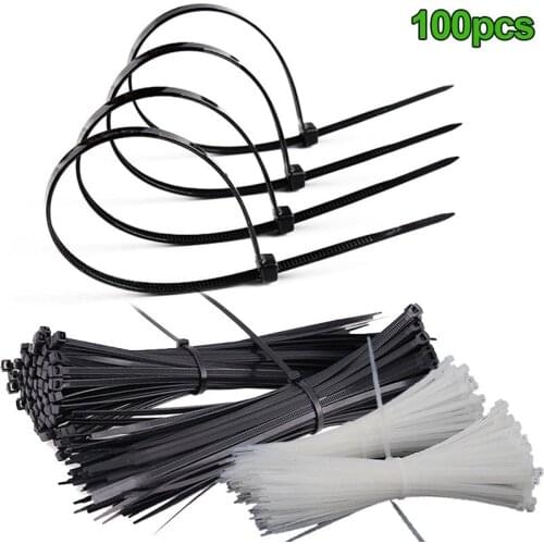 100PCS Self-locking plastic nylon tie set, Plastic Tie Rod Assembly, 3x100, 3x150, Industrial Supply, Hardware Cable & Fasteners