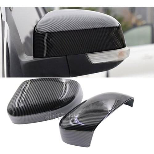 2 pieces For Ford Focus MK3 MK2 2012-2017 Mirror Covers Caps RearView Mirror Case Cover Carbon Look Cover Car Styling Auto Parts