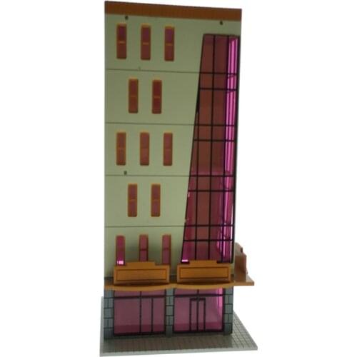 2pcs/lot Model 1:150 N Scale Plastic Color Building For Ho Train Layout