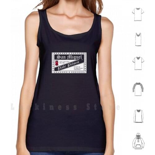 San Miguel 4 tank tops vest sleeveless Beer Brewery Detroit Drinks Beverages Breweriana Philippines Spain