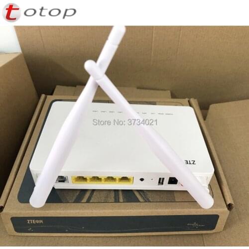 Free Shipping 10Pcs ZTE F660 V8 GPON ONU ONT 1GE+3FE+1USB+1TEL+5Dbi External Wifi,100% New FTTH router modem