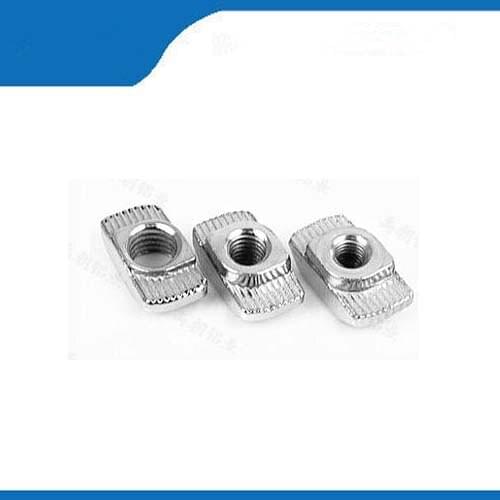 Free shipping 100pcs/lot M3 Hammer Nut Aluminum Connector T Fastener Sliding Nut Nickel Plated Steel for 2020 Aluminum Profile