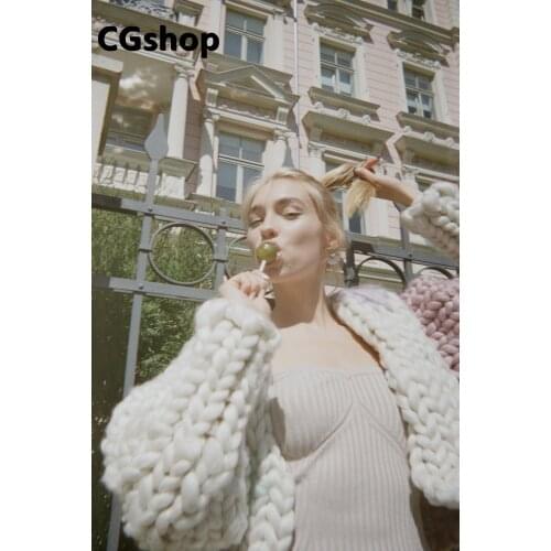 CGshop Handmade Crochet Beach Coats Sexy Hollow Out Mesh Knitted Tunic Swimsuit Womens Beach Sarong Robe De Plage