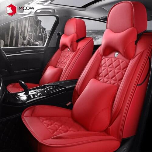 Mcow Car Seat Covers Fitting For 95% Car Model 3D PU Leather Seat Cover For Car