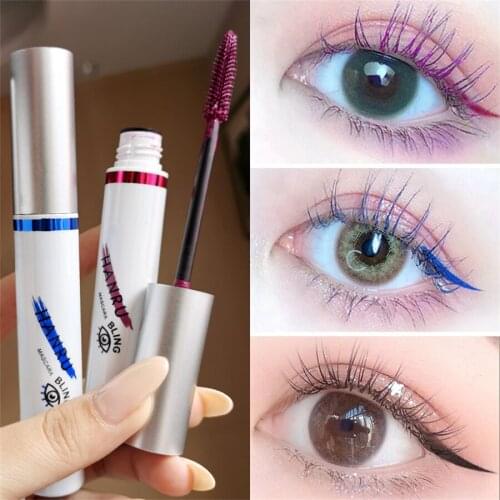 Colorful Eye Black Mascara Cream Waterproof Sweaterproof Long Lasting Makeup Cosmetics for Girl Woman Student Beginners E1322