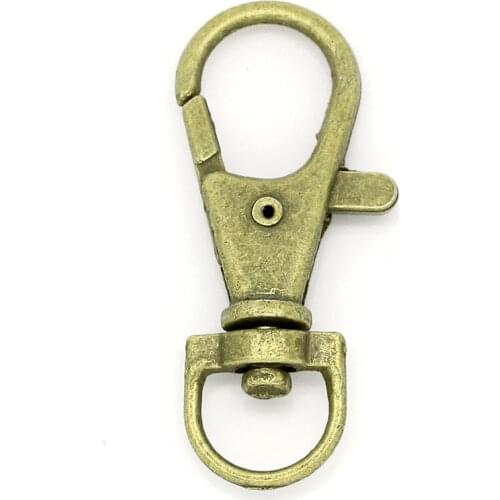 DoreenBeads Zinc metal alloy Key Chains Key Rings Lobster clasp Antique Bronze 3.7cm(1 4/8") x 17.0mm( 5/8"), 50PCs Hot new