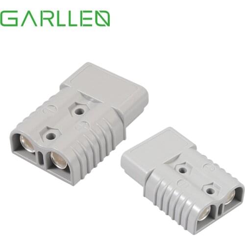 GARLLEN 2Pcs 175A 600V For Anderson Style Plug Connectors AC/DC Power Tool Kit With 1/0 AWG Silver Plated Solid Copper Terminals