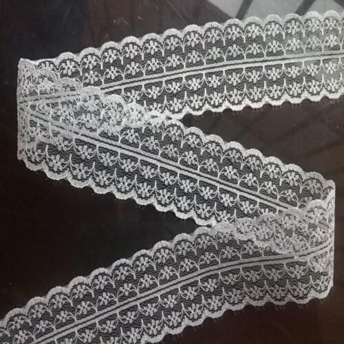 40 mm width of gray lace fabric 10 yards / lot DIY clothing accessories Ribbon lace embroidery on both sides