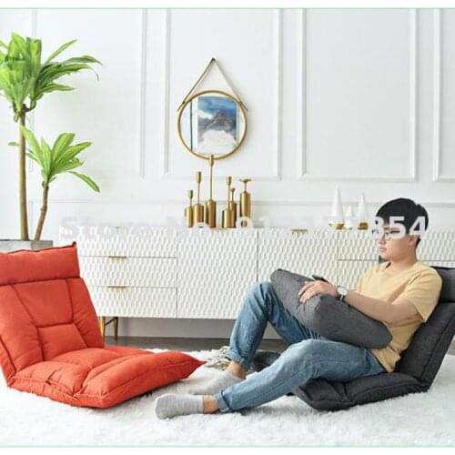 Lazy sofa single bed upper back chair bedroom bay window tatami legless folding small recliner dormitory seat