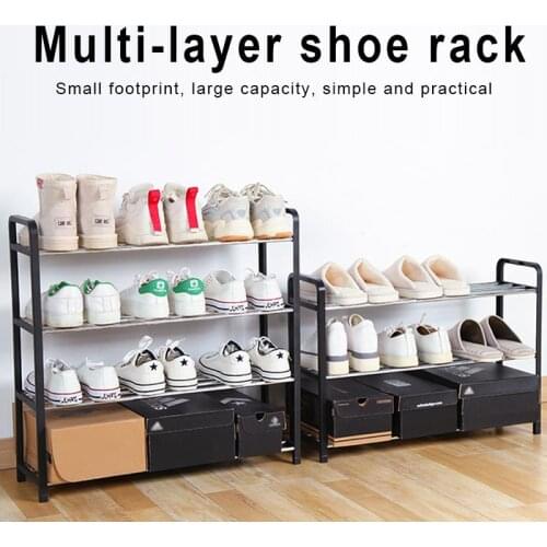 New 3 Tiers Plastic Shoe Rack Storage Stand Shelf Holder Unit Black Light holder