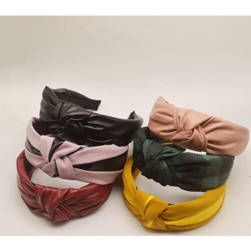 Fashion Women Hairbands Simple Solid Color Headbands Top Knot Bezel Hoop Headwear Girls Hair Accessories Winter Wholesale