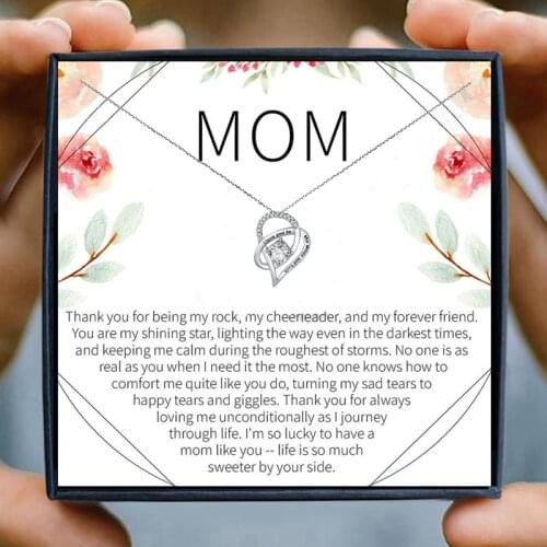 Heart Pendant Choker Necklace Women Gifts from Daughter Crystal Necklaces For Women Wedding Jewelry Christmas Gifts Erkek Kolye