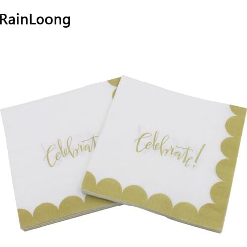 [RainLoong] Celebrate Paper Napkins Festive & Party Supplier Tissue Napkins Decorations Guardanapo 33cm*33cm