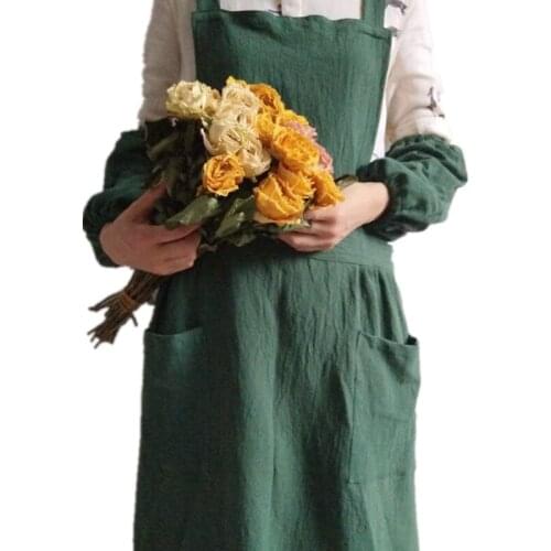 Japanese and Korean womens ruffle skirt overalls kitchen apron housework cleaning anti-fouling custom logo