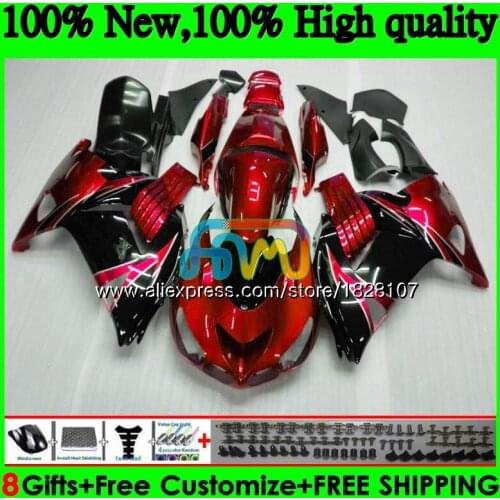 Pearl Red hot Injection For KAWASAKI ZZR1400 ZX 14R ZX-14R 24BS.11 ZX14R 12 13 14 15 16 17 2012 2013 2014 2015 2016 2017 Fairing