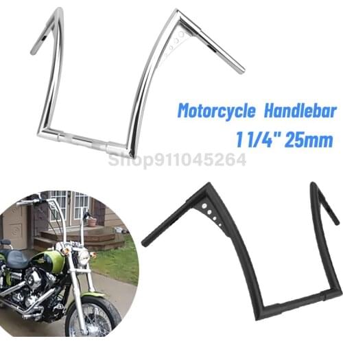 Motorcycle 1 1/4‘’ 25mm Zero Drag Bar Handlebar Rise Ape Hangers For Harley Sportster XL883/1200 X48 Dyna Bobber Softail